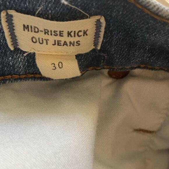 Madewell Mid-Rise Kick Out Cropped Jeans Size 30 - Picture 4 of 10